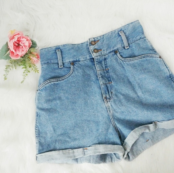Vintage Pants - Vintage Express High Waisted Jean Shorts